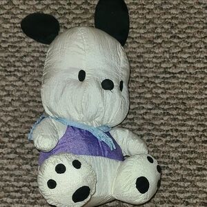 Adorable White and Purple Plush Dog Toy Sanrio Rare Vintage Pochaccho 1998